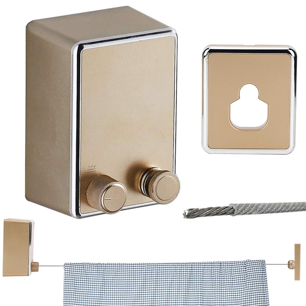HASTHIP Retractable Clothesline 13.7ft Adjustable Clothesline PVC Coating Stainless Steel Clothesline 44lbs Loading Wire Clothesline Outdoor Wall Mounting Space Saving Clothesline HASTHIP Retractable Clothesline 13.7ft Adjustable Clothesline PVC Coating Stainless Steel Clothesline 44lbs Loading Wire Clothesline Outdoor Wall Mounting Space Saving Clothesline